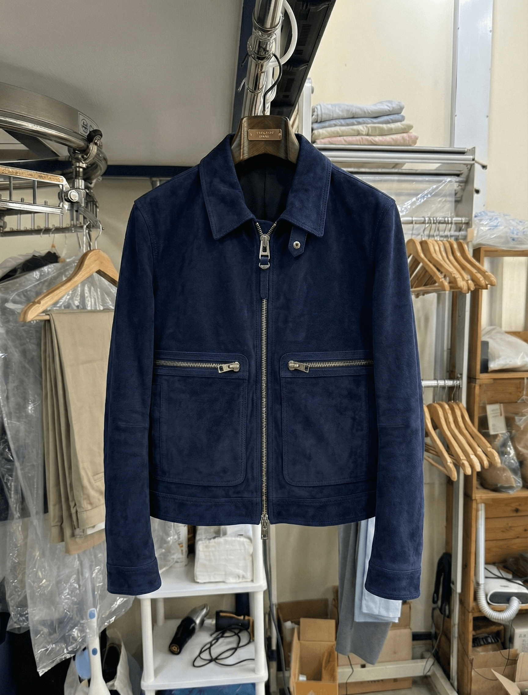 스웨이드 자켓 세탁 후